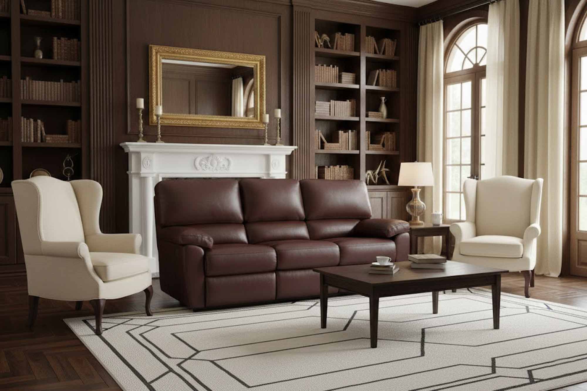 Vermont Leather Full Size Sofa Sleeper - Image 2