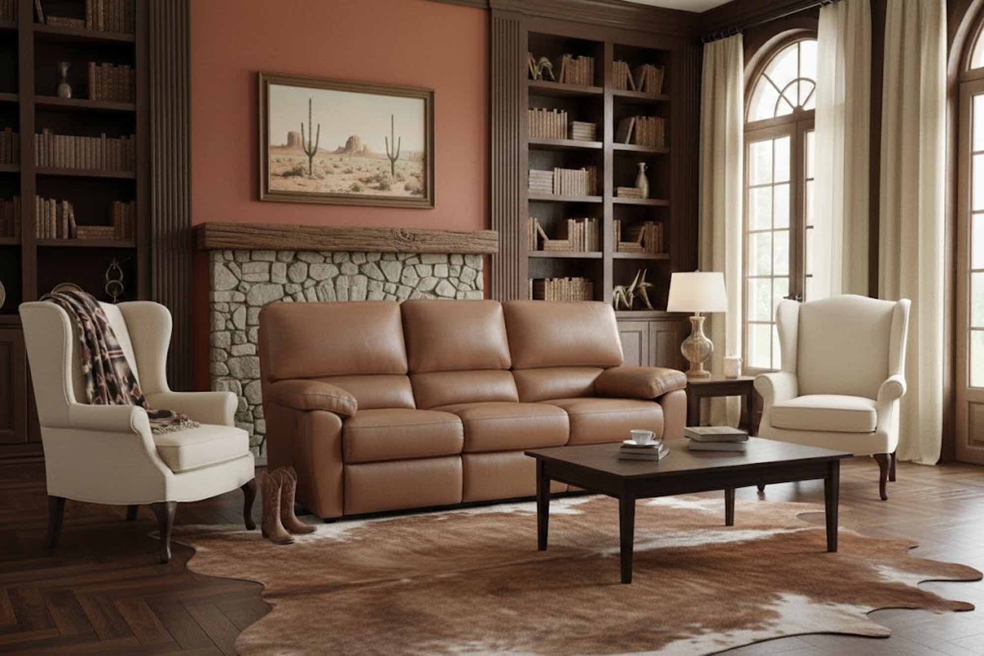 Vermont Leather Reclining Sofa - Image 2