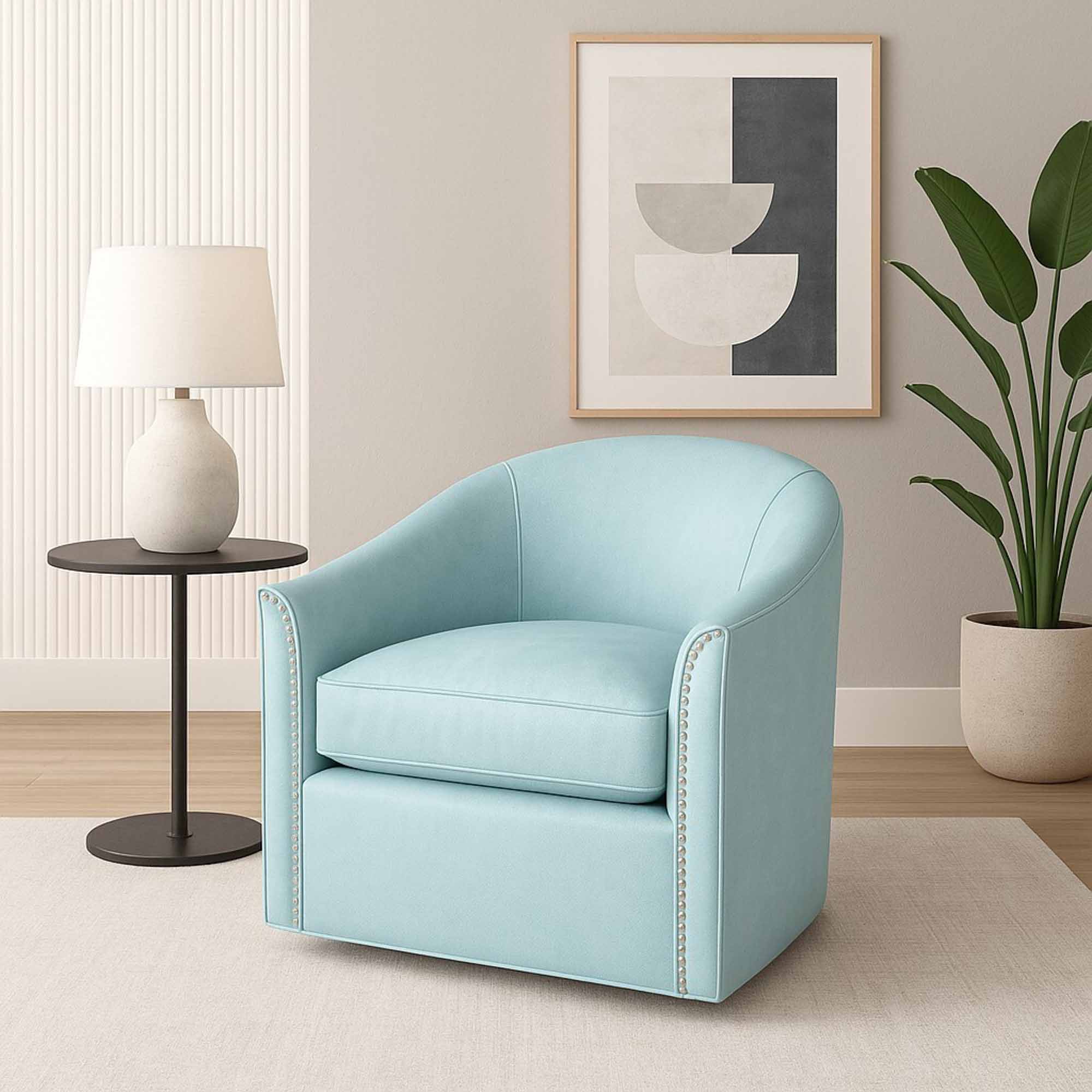 Viola Leather Swivel Chair - Image 2
