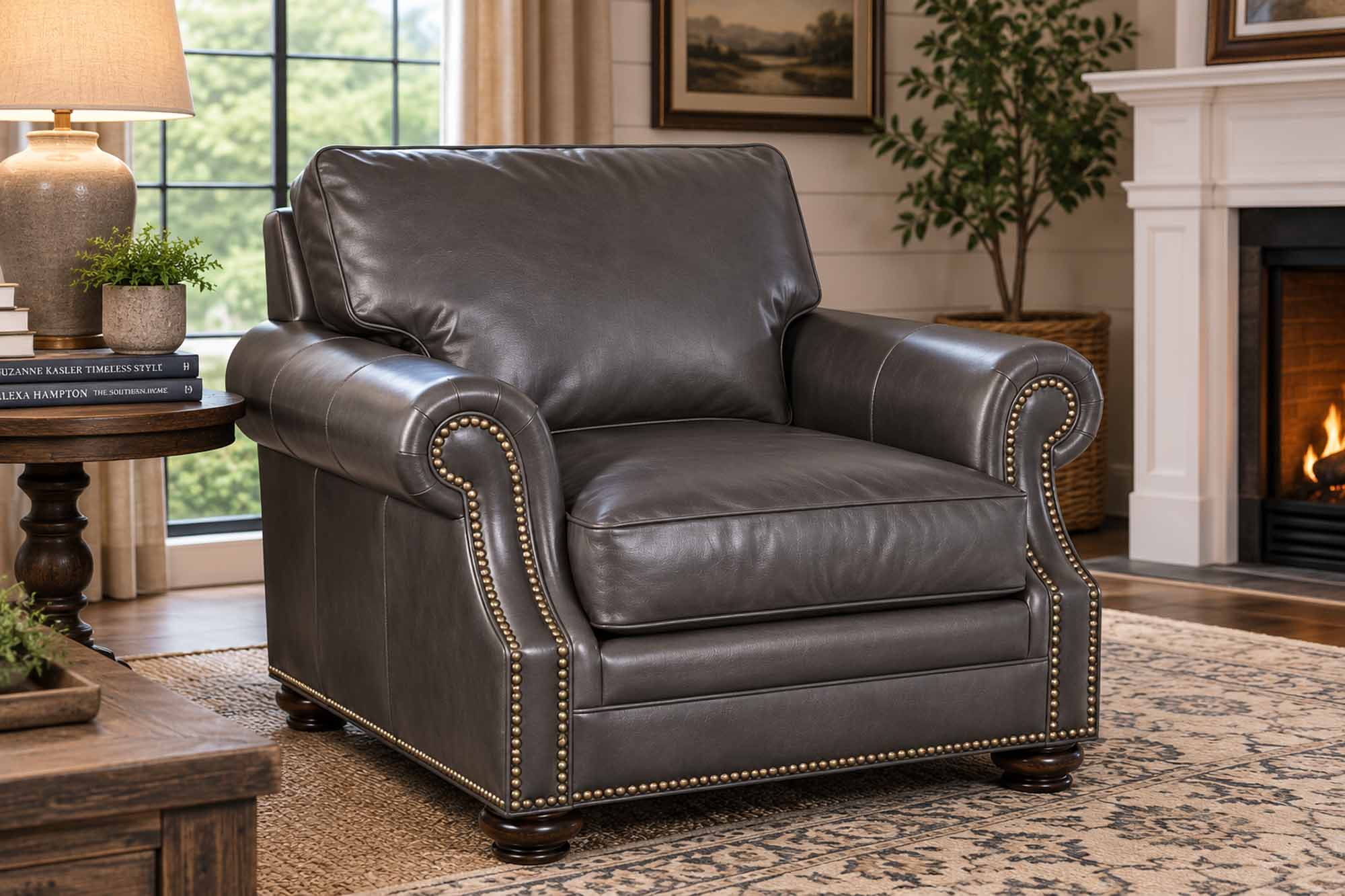 Warner Leather Chair - Image 3