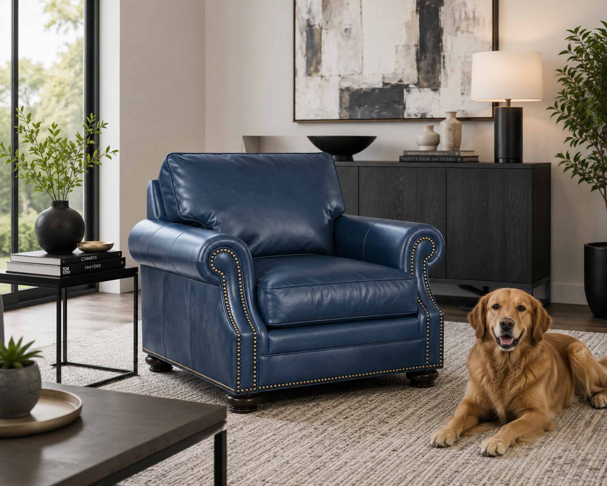 Warner Leather Chair - Image 4