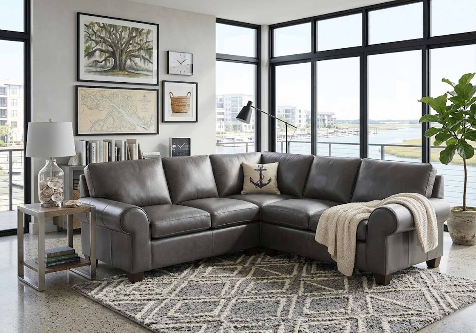 Washington Leather Sectional - Image 3