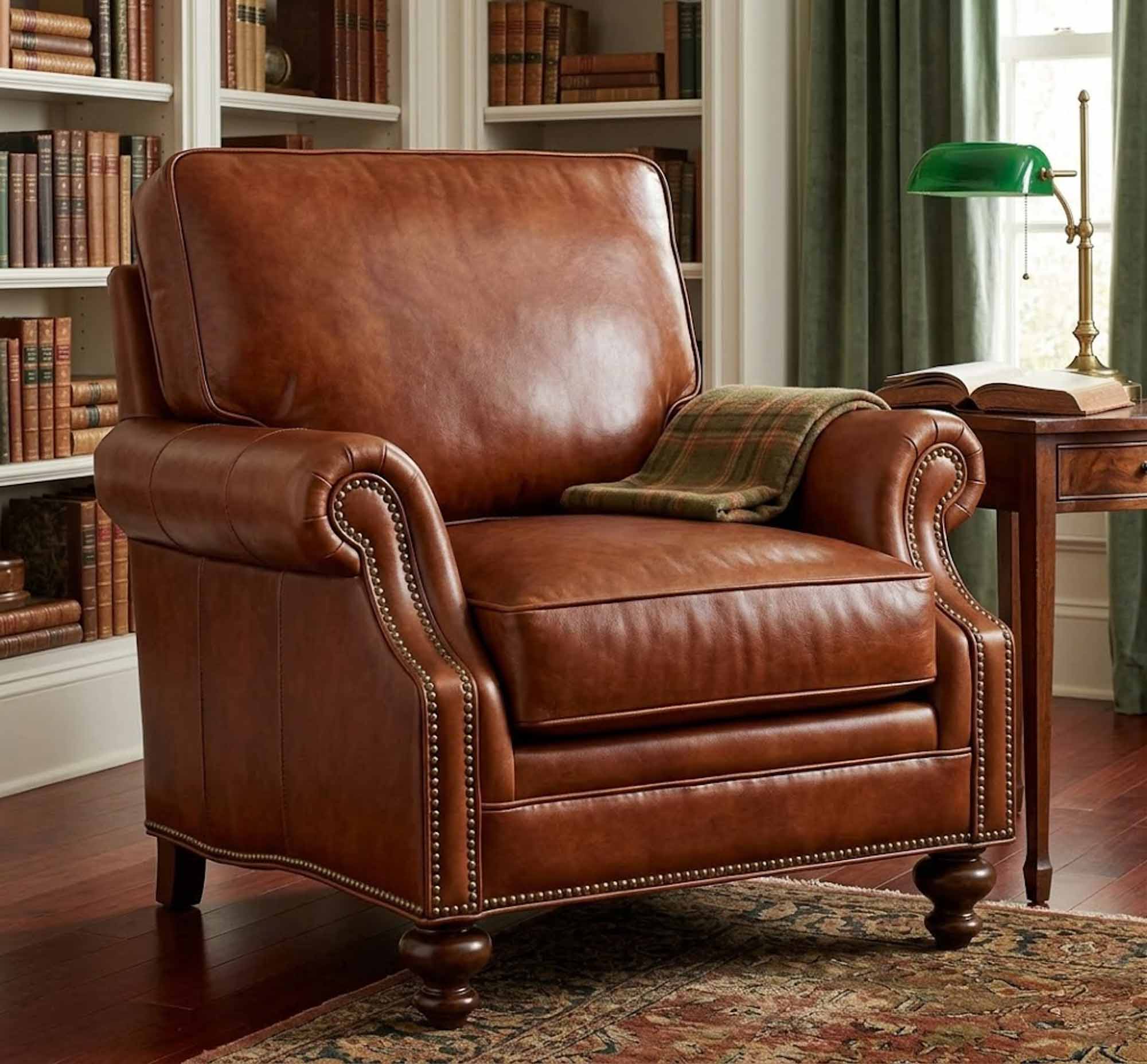 West Haven Leather Chair - Image 9