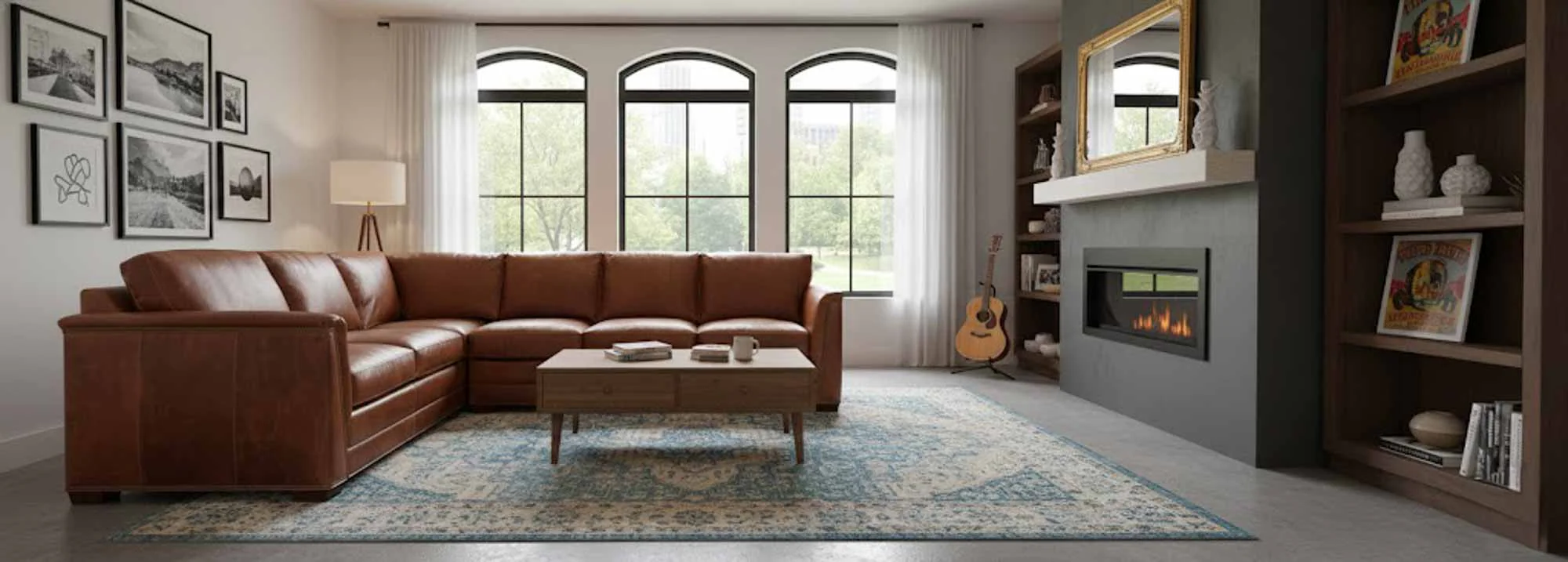 Winter Leather Sectional - Image 9